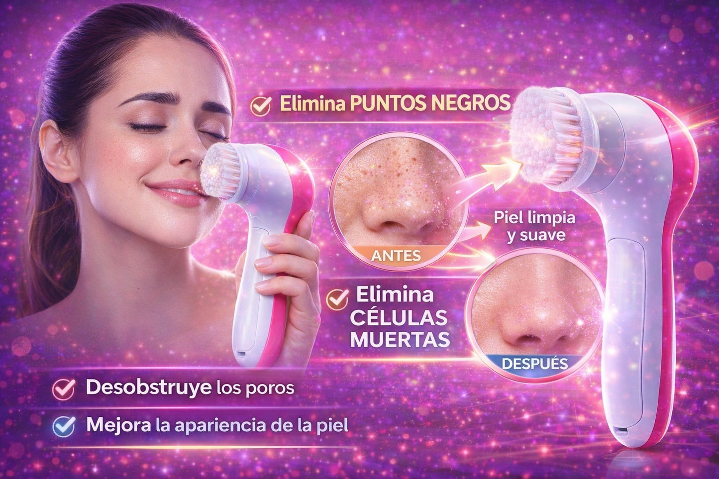 Limpiador Facial eléctrico 5 en 1